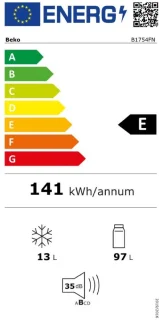 Beko B1754FN inbouw koelkast 88 cm