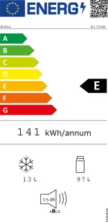 Beko B1754N Inbouw Tafelmodel Koelkast