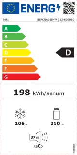 Beko B5RCNA365HW Koel-vriescombinatie