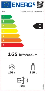 Beko B5RCNA366HXB1 Koel-vriescombinatie
