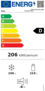 Beko B5RCNE365LXB Koelvriescombinatie