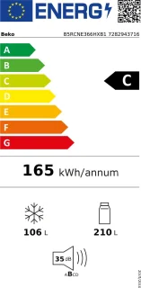 Beko B5RCNE366HXB1 Koelvriescombinatie 316L