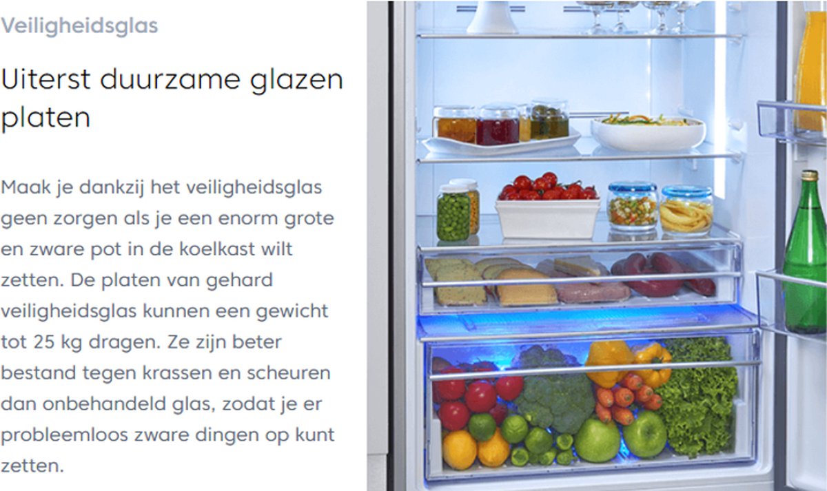 Beko B7RCNE408HG koel-vriescombinatie grijs