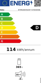 Beko B7RMLNE445ZXP Koel-vriescombinatie