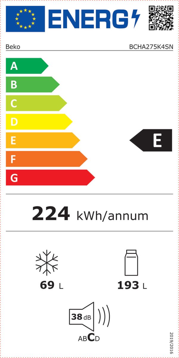 Wat vinden we goed aan de Beko BCHA275K4SN inbouw koelvriescombinatie 178 cm sleepdeur