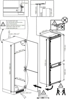 Beko BCNA306E4SN Inbouw koel-vriescombinatie 306L wit