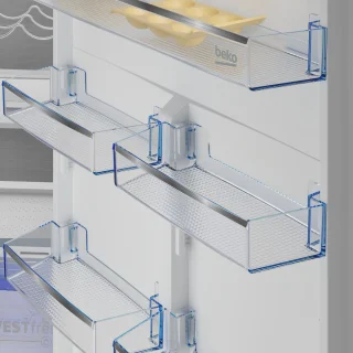 Beko BCNE400E50SHN Koel-vriescombinatie Inbouw 370L Wit
