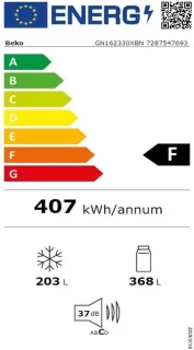 Beko GN162330XBN Amerikaanse koelkast