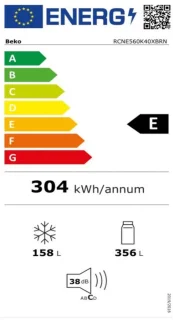 Beko RCNE560K40XBRN Koel-vriescombinatie