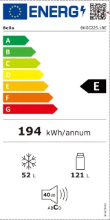 Bella BKGC225.1BE Koelvriescombinatie 173L Zwart