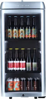 Bierkoelkast Amsterdam Zilver 85 flessen glazen deur