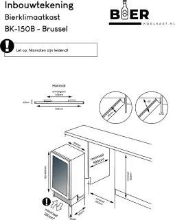 Bierkoelkast Brussel 126 flessen glazen deur