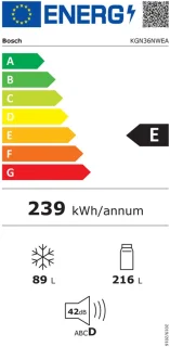 Bosch KGN36NWEA Serie 2 Koel-vriescombinatie Wit