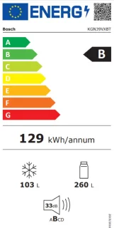 Bosch KGN39VXBT Serie 4 Koel-vriescombinatie Zwart