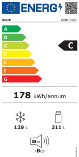 Bosch KGN492XCF Serie 4 Vrijstaande Koelvriescombinatie Zwart