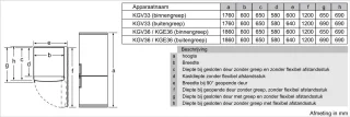 Bosch KGV36VBEAS Koel-vriescombinatie Zwart