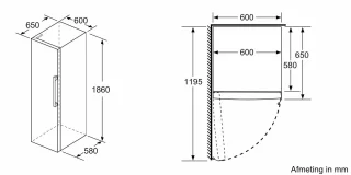 Bosch KSV36VXDP Serie 4 Vrijstaande Koelkast Zwart