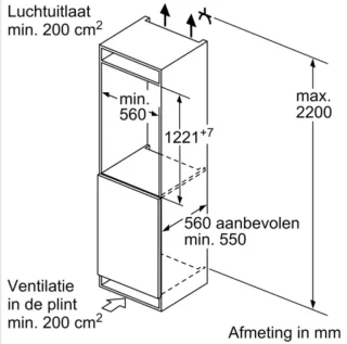 Bosch Serie 2 KIR41NSE0 Koelkast Inbouw Wit 204L