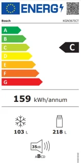 Bosch Serie 4 KGN367ICT Koel-vriescombinatie RVS