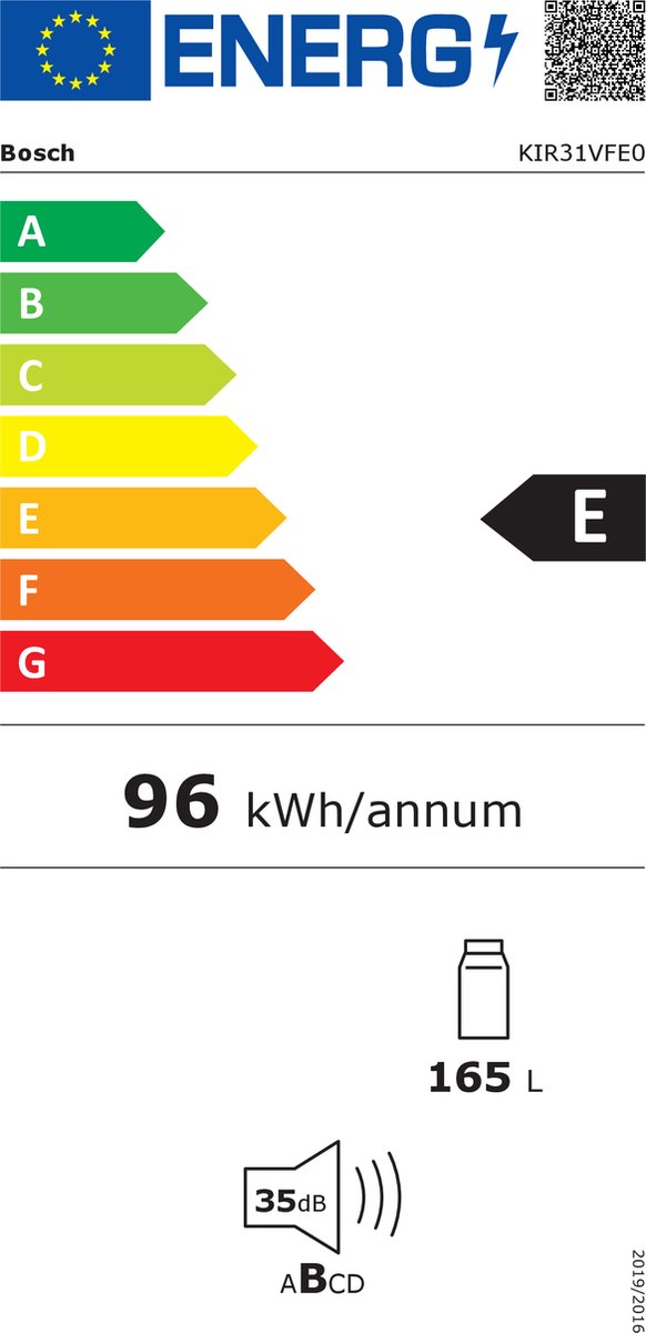 Bosch Serie 4 KIR31VFE0 Inbouwkoelkast