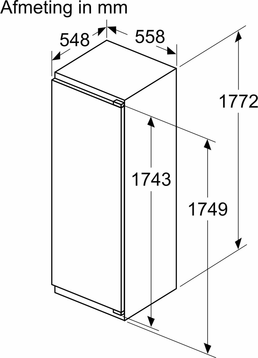 Bosch Serie 4 KIR81VFE0 Inbouwkoelkast 177.5 cm