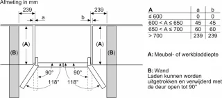 Bosch Serie 6 KFD96APEA Amerikaanse koelkast RVS