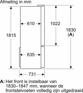 Bosch Serie 6 KFN96APEA Amerikaanse koelkast RVS