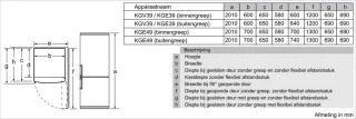 Bosch Serie 6 KGE39ALCA koel-vriescombinatie RVS