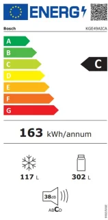 Bosch Serie 6 KGE49AICA Koel-vriescombinatie RVS