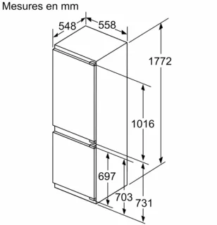 Bosch Serie 6 KIN86ADB0 Inbouw koel-vriescombinatie