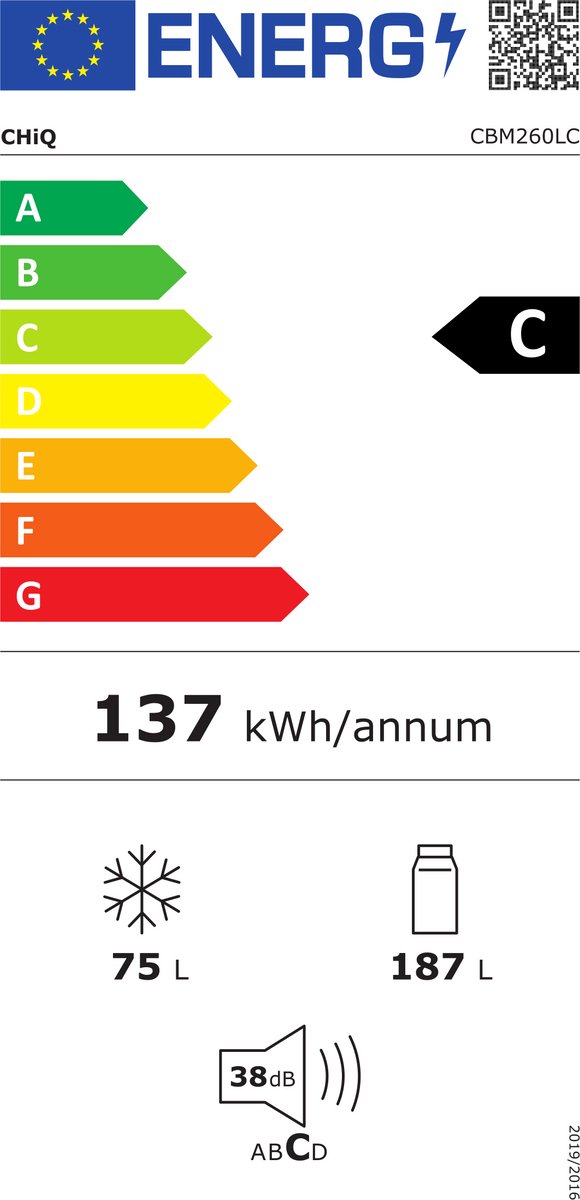 Wat vinden we goed aan de CHiQ CBM260LC Koel-vriescombinatie Donker RVS 262L