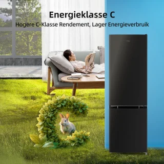 CHiQ CBM260LC Koel-vriescombinatie Donker RVS 262L