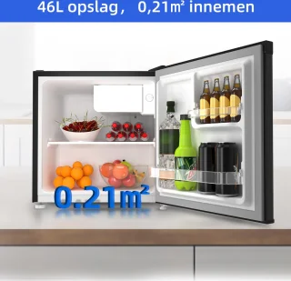 CHiQ CSD46D4E Mini koelkast 46L Zwart
