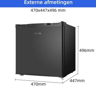 CHiQ CSD46D4E Mini koelkast 46L Zwart