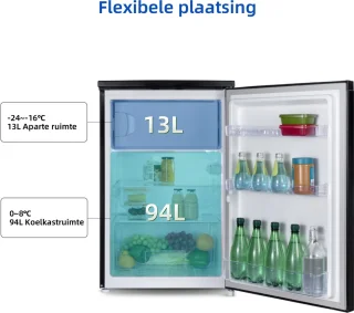 CHiQ CTT107BC Tafelmodel Koelkast 107L Zwart