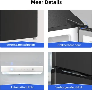 CHiQ FBM260L Koel-vriescombinatie 262L Donker RVS