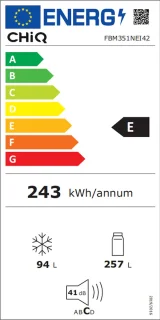 CHiQ FBM351NEI42 Koel-vriescombinatie 356L