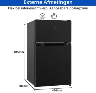 CHiQ FTM86L4E tafelmodel koelkast zwart