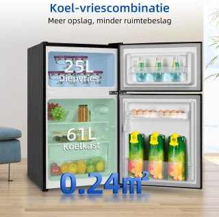 CHiQ FTM86L4E tafelmodel koelkast zwart