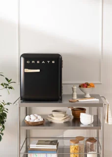 CREATE FRIDGE RETRO 48L Koelkast - Zwart
