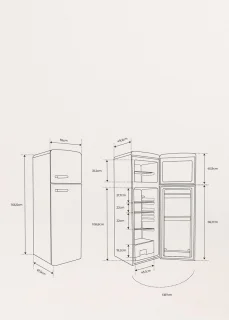 CREATE FRIDGE STYLANCE TOP Combi Koelkast 246L Gebroken Wit