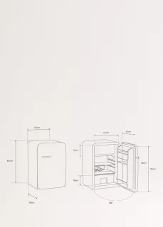 CREATE RETRO FRIDGE Koel- en vriescombinatie 107 L Gebroken wit