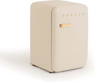 CREATE RETRO FRIDGE Koel- en vriescombinatie 107L Gebroken wit