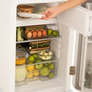 CREATE Retro Fridge Koel- en vriescombinatie 107L Silver