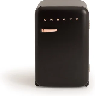 CREATE RETRO FRIDGE Koel- en vriescombinatie 107L Zwart Rosegold