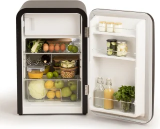 CREATE RETRO FRIDGE Koel- en vriescombinatie 107L Zwart Rosegold