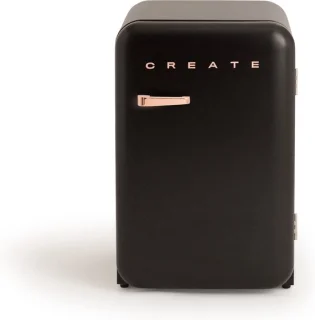 CREATE RETRO FRIDGE Koel- en vriescombinatie 107L Zwart Rosegold