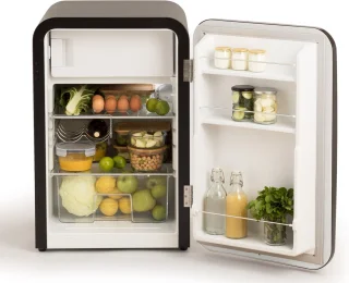 CREATE RETRO FRIDGE koel- en vriescombinatie zwart 107 L