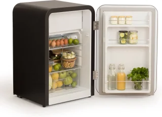 CREATE RETRO FRIDGE koel- en vriescombinatie zwart 107 L