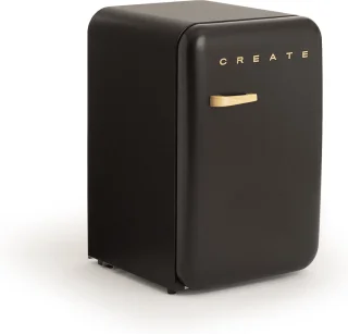 CREATE RETRO FRIDGE koel- en vriescombinatie zwart 107 L